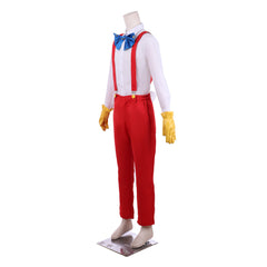 Roger Rabbit Men's Cosplay Costume White Shirt Red Suspenders Trousers Set