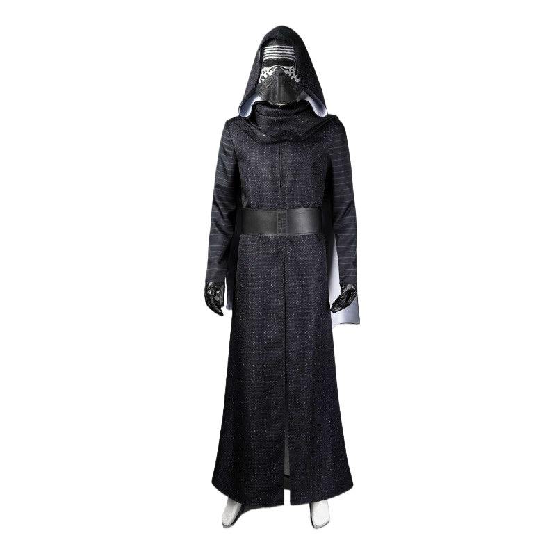 Halloweez Kylo Ren Costume for Adults - Premium Black Cloak and Mask Outfit