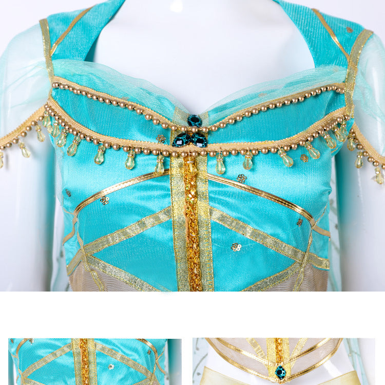 2019 Live Action Aladdin Princess Jasmine Cosplay Costume Ready To Ship - Halloweez