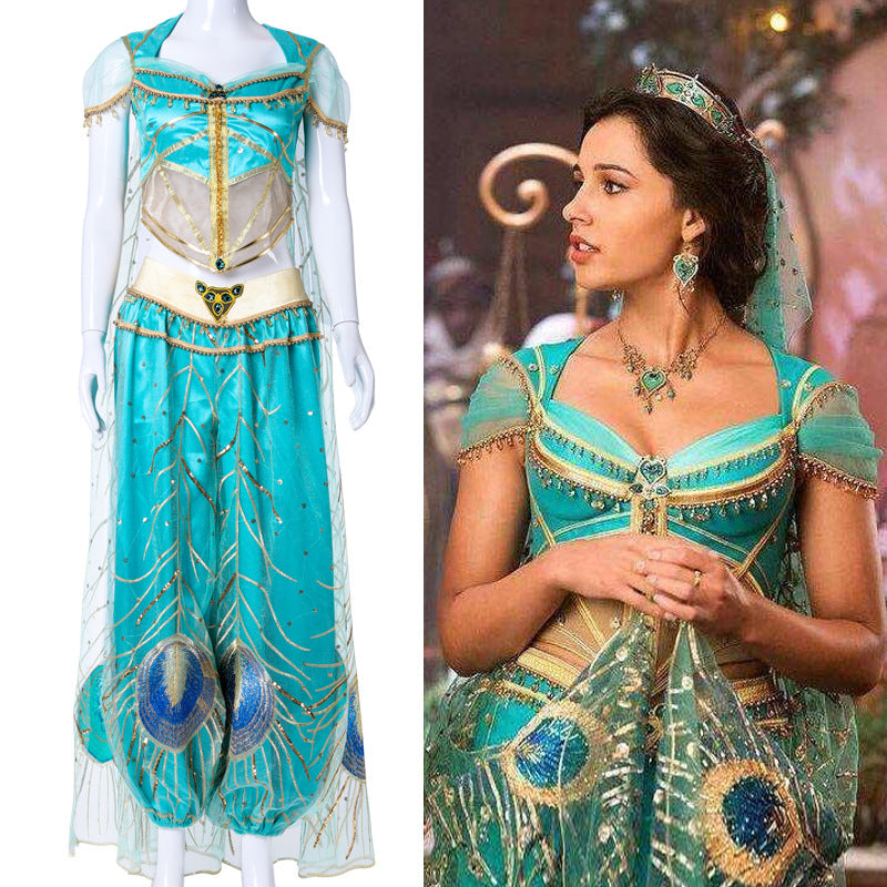 2019 Live Action Aladdin Princess Jasmine Cosplay Costume Ready To Ship - Halloweez
