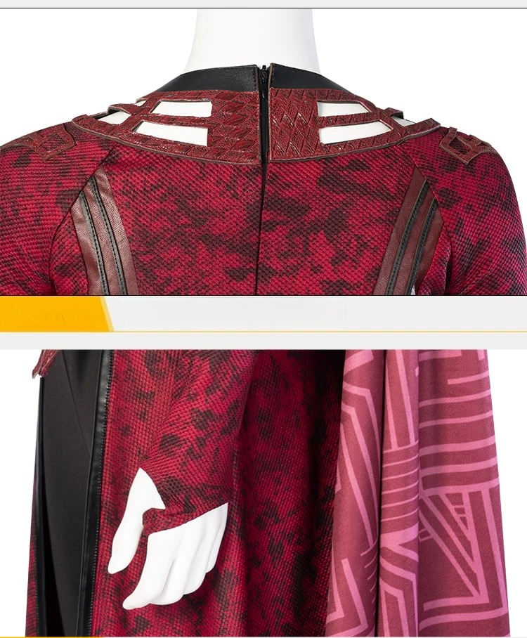 Scarlet Witch Wanda Cosplay Outfit, Doctor Strange in the Multiverse of Madness New Full Set Women Cosplay Costume for Halloween Party 二、英文关键词标签（15 个，逗号分隔） - Halloweez