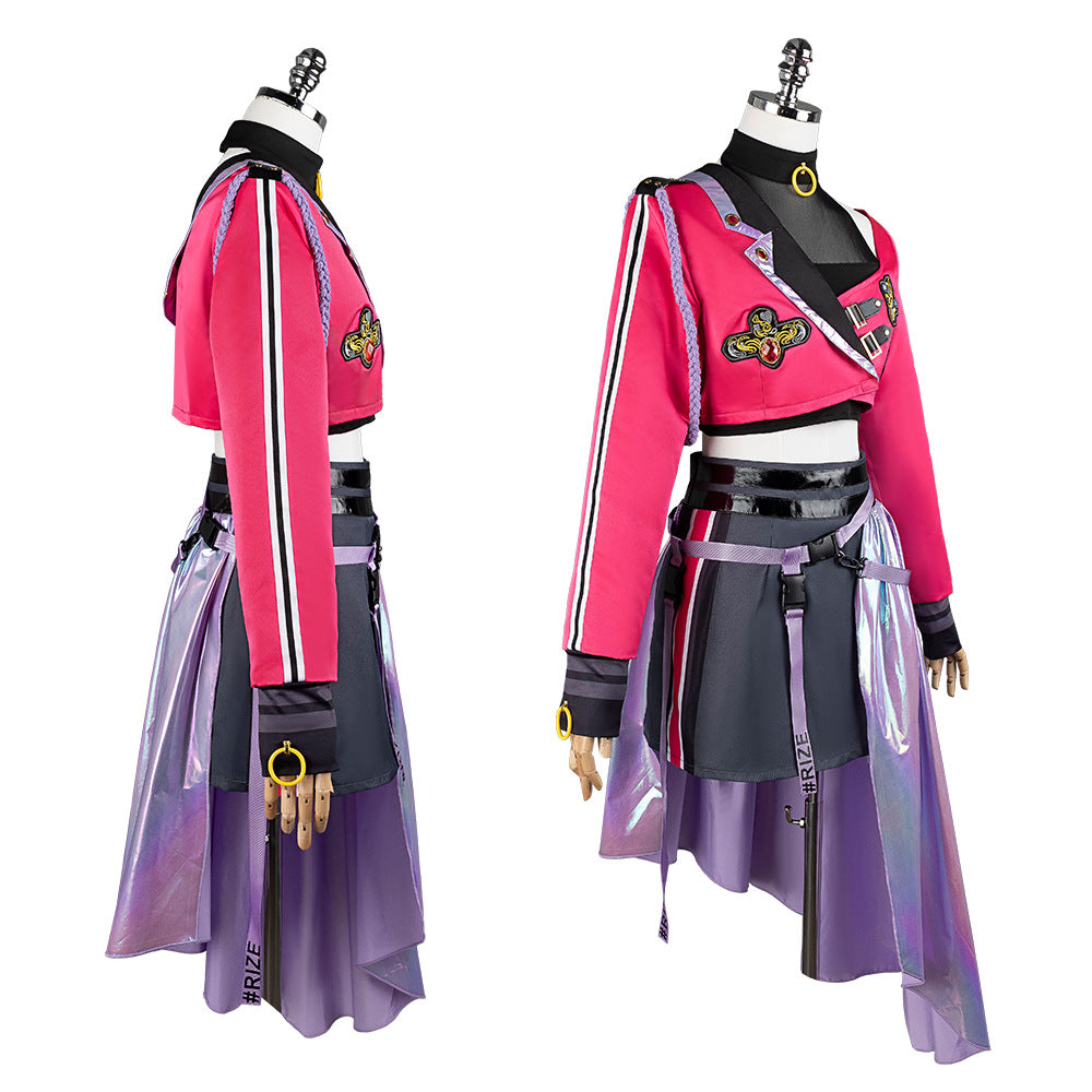School Idol Master Hanami Saki My Way Anime Cosplay Costume Dress Set - Halloweez