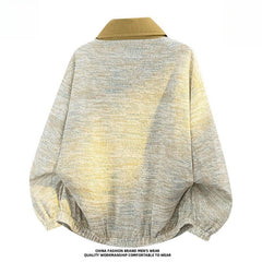 Men's Color‑Block Collared Jacket,Versatile Premium Autumn Casual Outerwear Custom