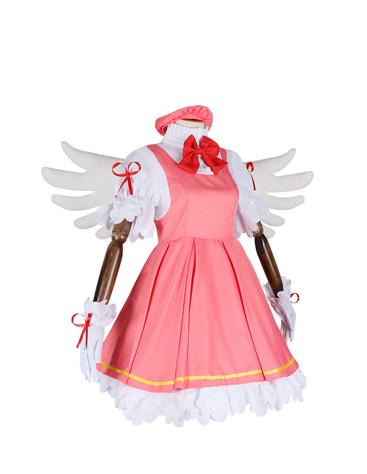 Cardcaptor Sakura Cosplay Costume - KINOMOTO SAKURA Red and White Battle Suit Lolita Dress - Halloweez