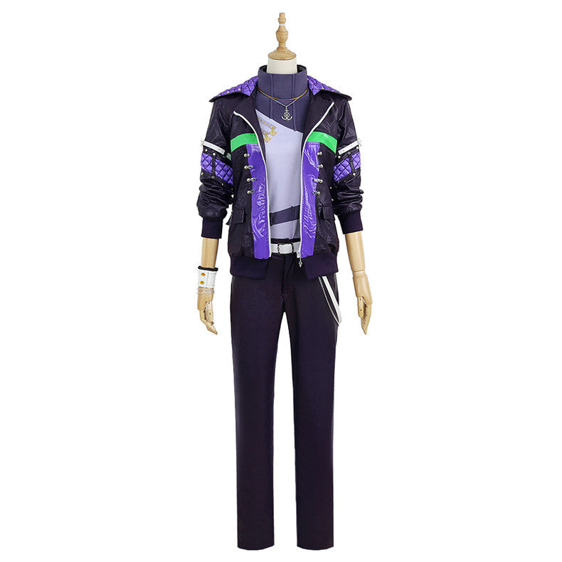 Virtual Idol Nijisanji Suit VTuber Fuwa Minato Cosplay Costume Set - Halloweez