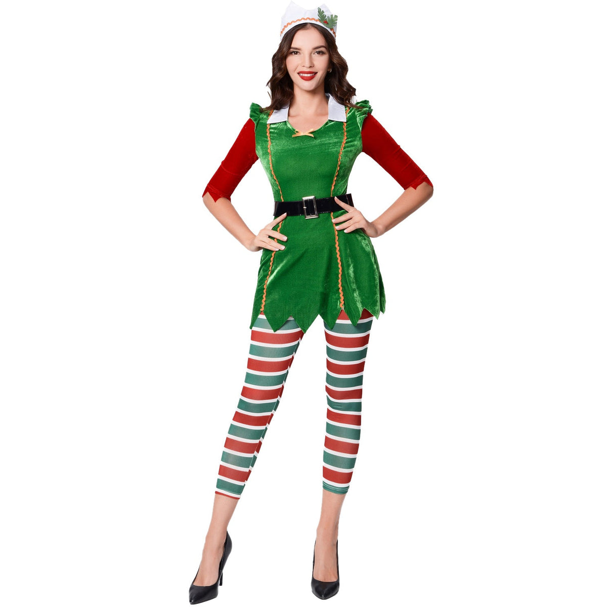 Halloweez Girls Cosplay Christmas Costume, Festive Stage Performance Outfit - Halloweez