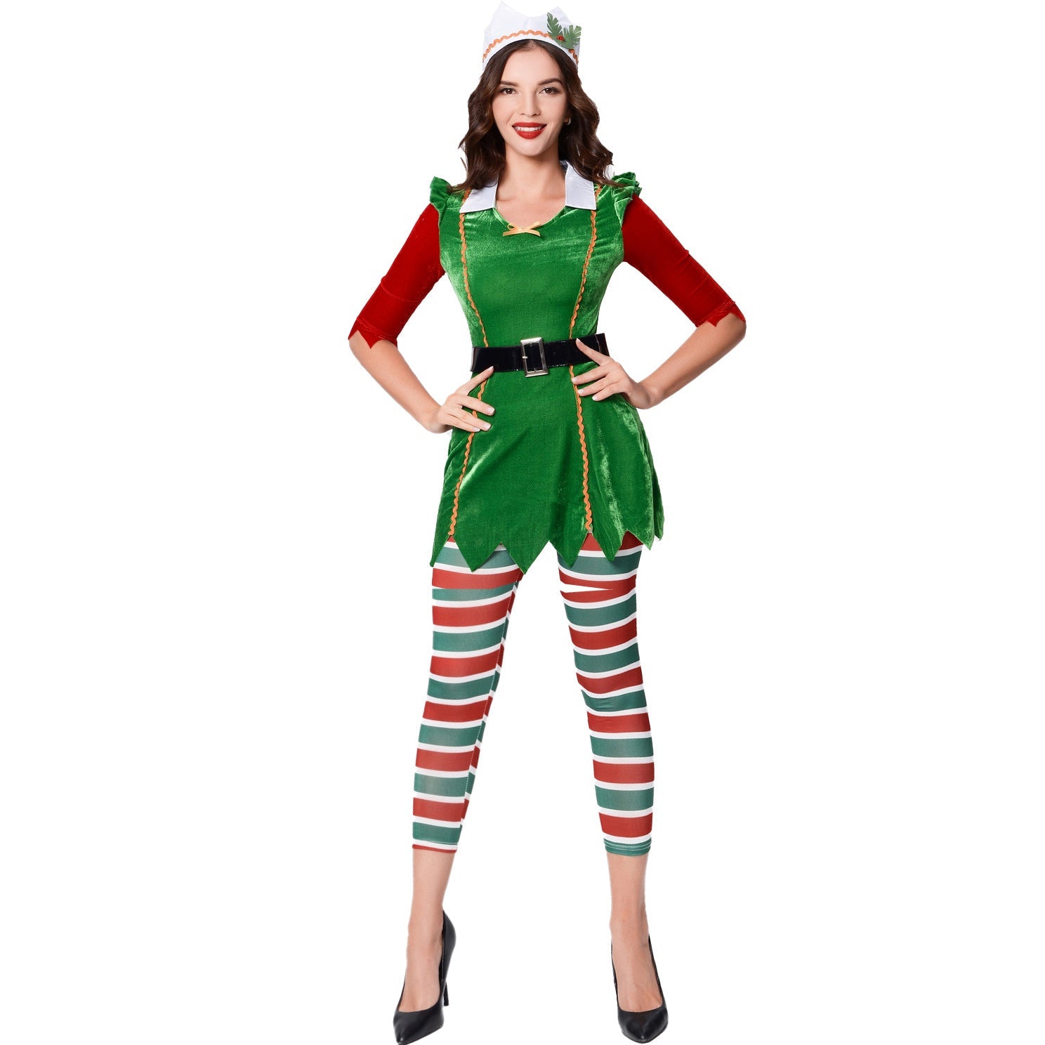 Halloweez Girls Cosplay Christmas Costume, Festive Stage Performance Outfit - Halloweez