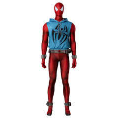 Halloweez Scarlet Spider Cosplay Costume - Authentic Spider-Man: Across the Spider-Verse Outfit