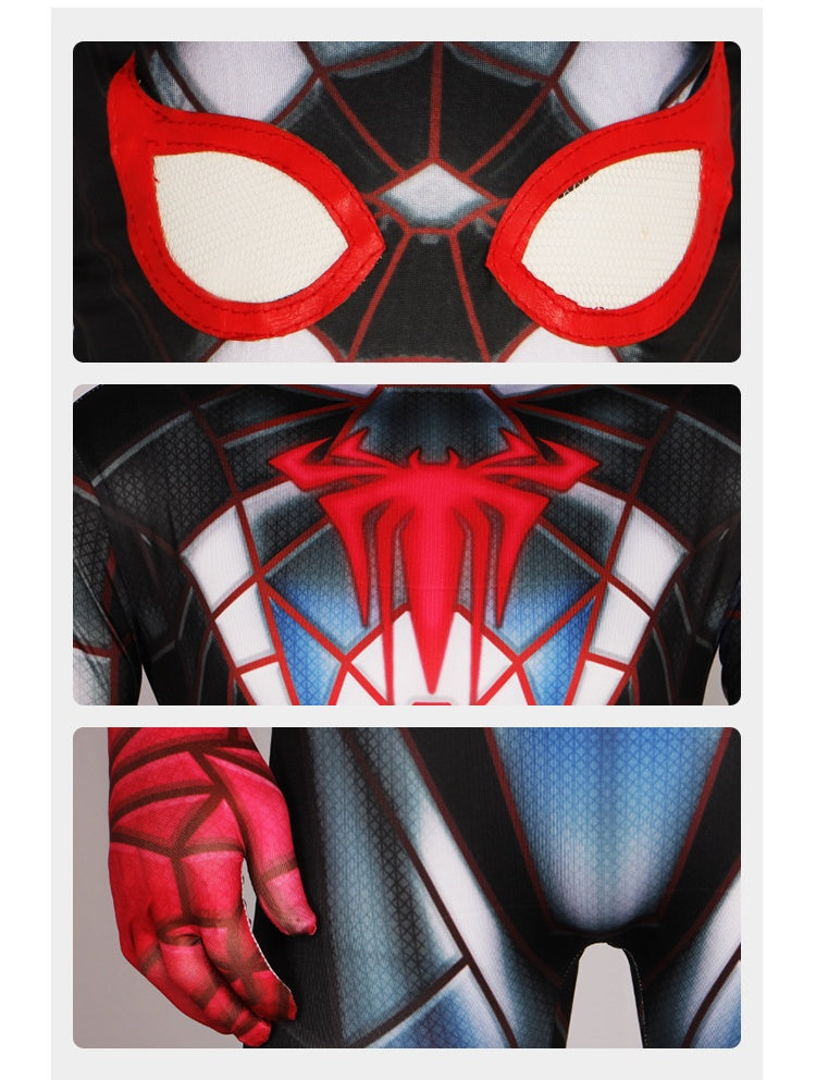 Spider-Man Bodysuit Cosplay Costume Parallel Universe Iron Spider Jumpsuit for Halloween - Halloweez