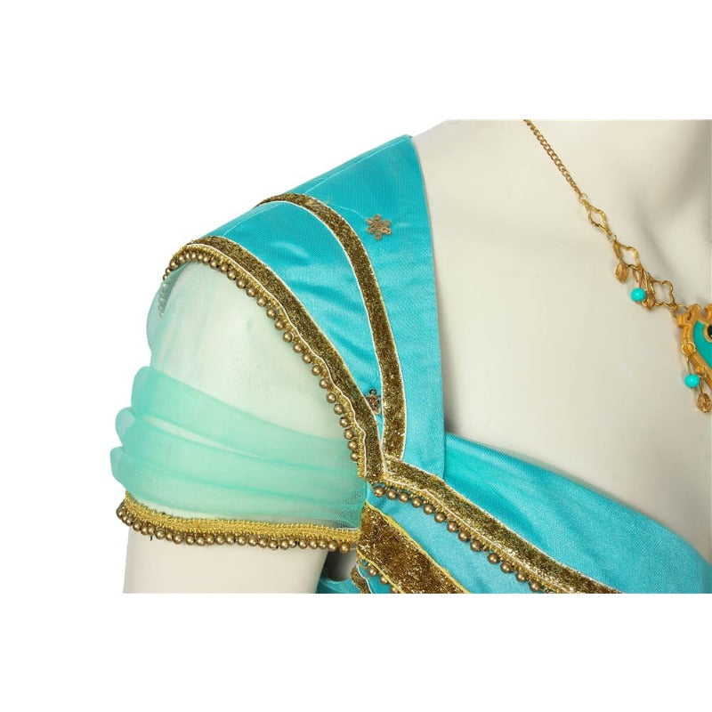 Halloweez Peacock Dress - Adult Princess Jasmine Cosplay Costume Inspired by Aladdin