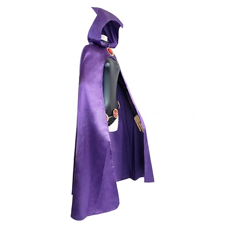 DC Comics Teen Titans Raven Cosplay Costume - Premium Quality Outfit for Fans - Halloweez