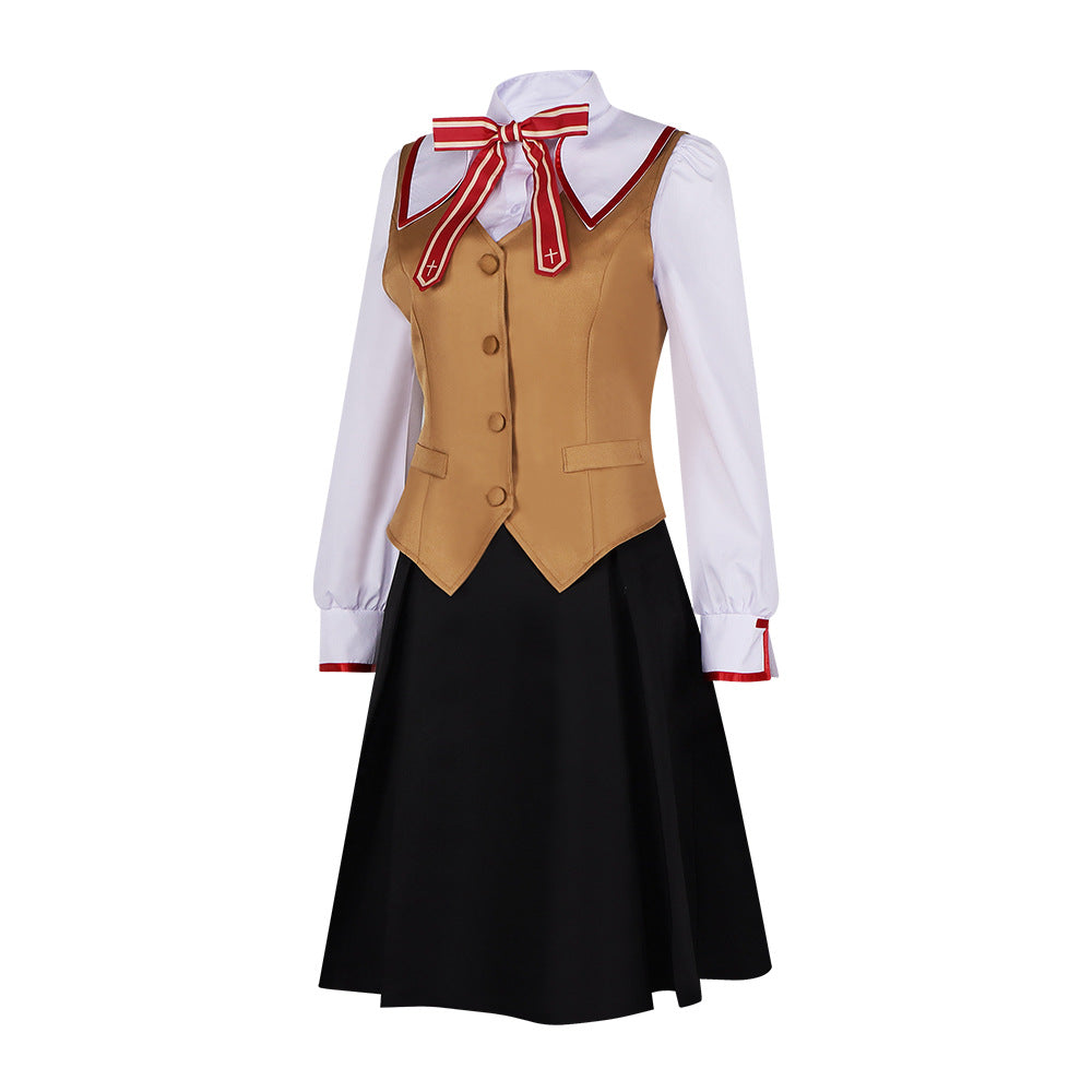 Fate/stay night Sakura Matou & Rin Tohsaka Cosplay Costume Anime School Uniform