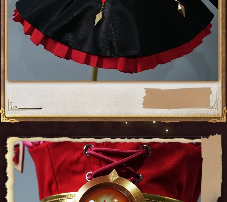 Honor of Kings Angela Night Lolita Cosplay Full Game Costume Set - Halloweez