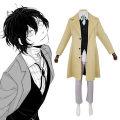 Bungo Stray Dogs Dazai Osamu Nakahara Chuuya Cosplay Costume Men's Full-Length Coat - Halloweez