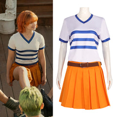 One Piece Nami Cosplay Costume - Premium Halloween Role Play Outfit - Halloweez