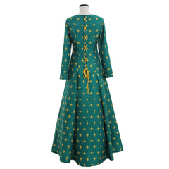 Elegant Green Gothic Lolita Dress for Renaissance, Victorian, and Halloween Parties