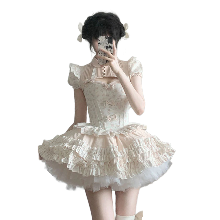 French Pure Desire Sweet Waist Lolita Princess Dress for Adults Birthday Party Cosplay Costume