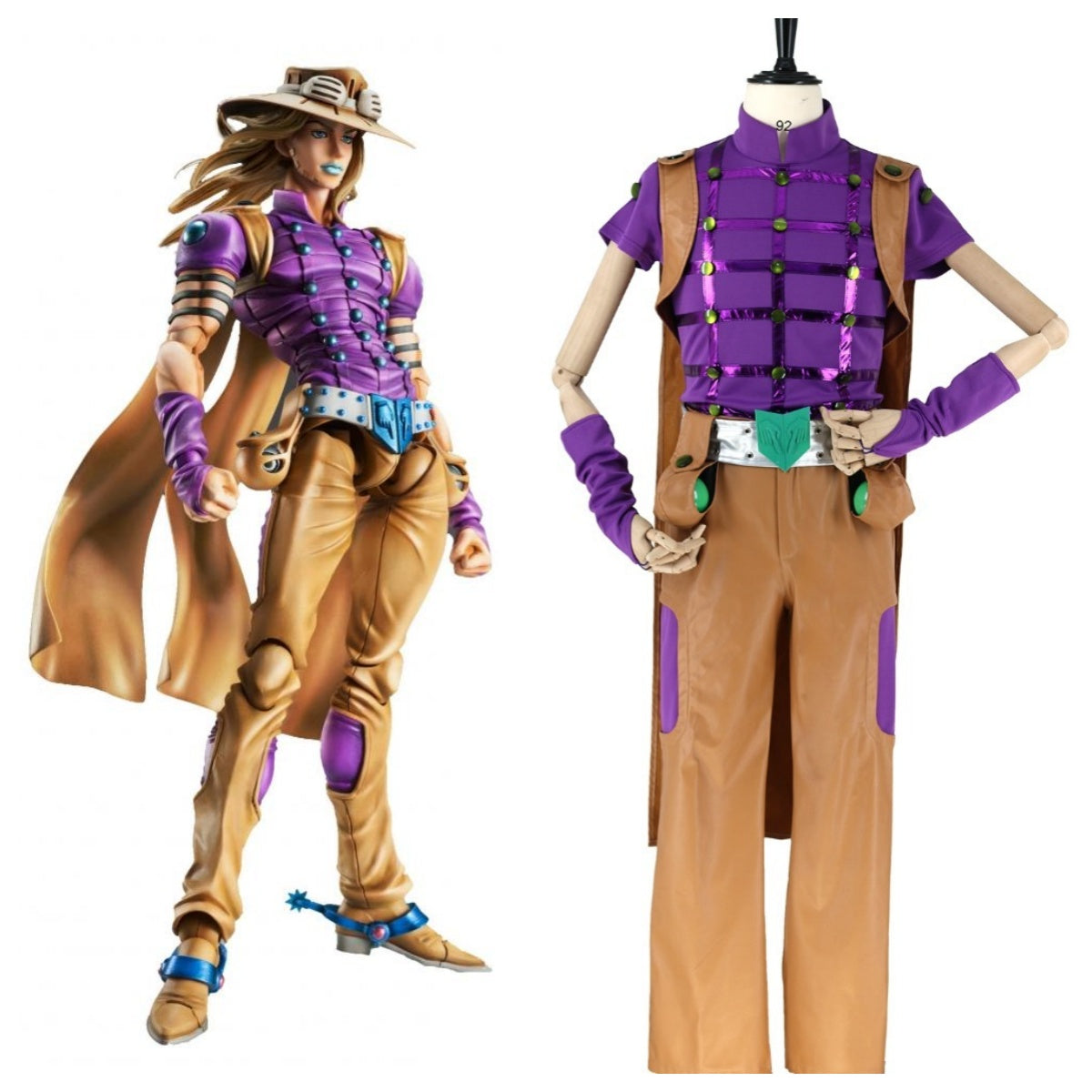 JOJO's Bizarre Adventure Part 7: Steel Ball Run Gyro Zeppeli Cosplay Costume Full Set for Men and Women