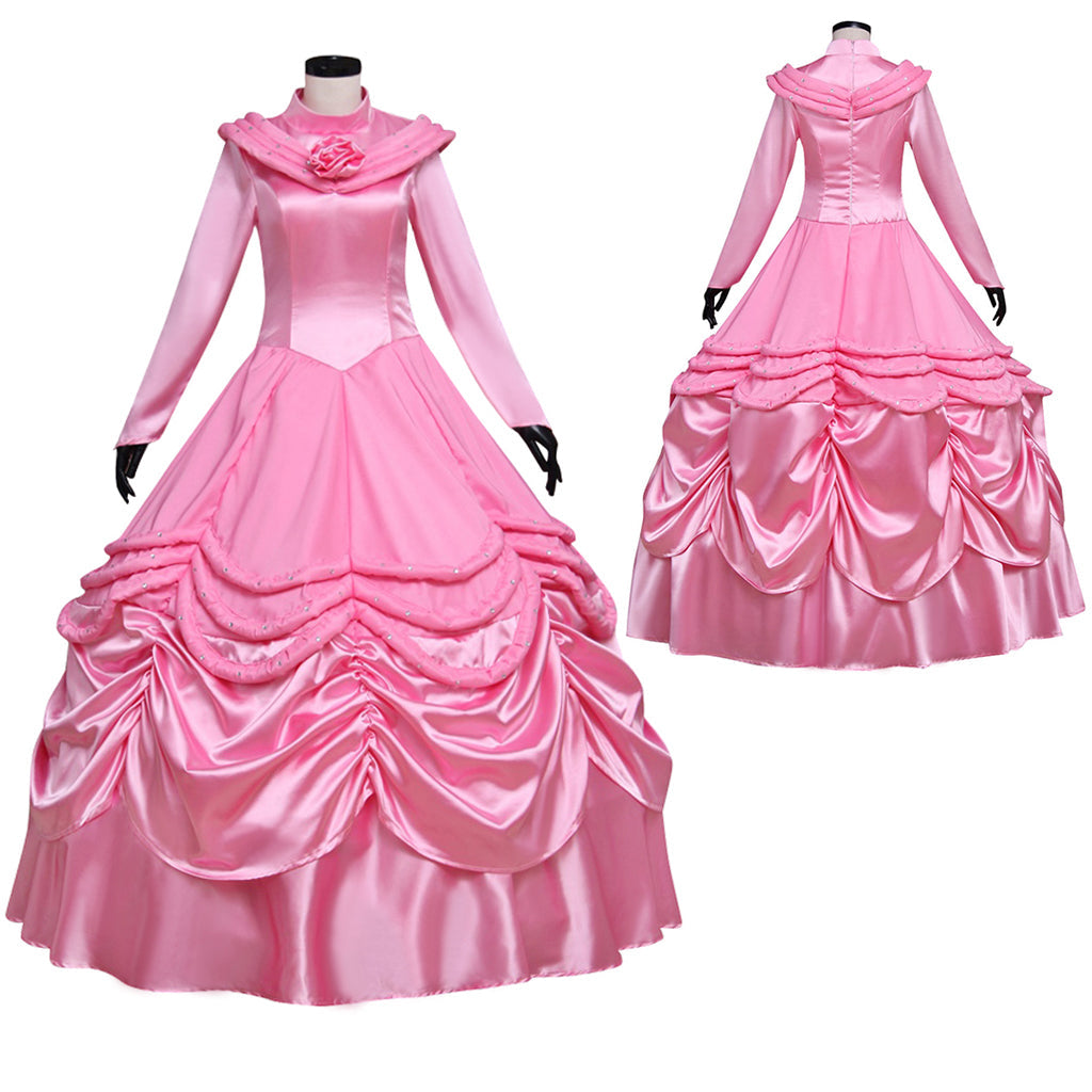 Costume de cosplay Belle pour Halloween | Robe de princesse Disney enchanteresse pour Halloween et cosplay