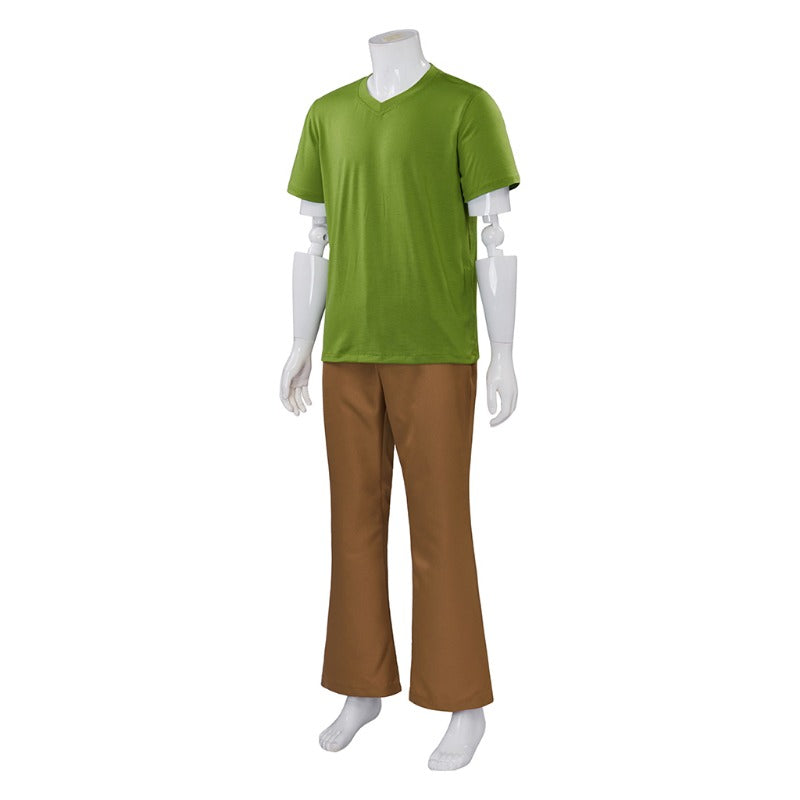 Disfraz de Halloween de pelo verde peludo para hombre: traje de cosplay de Halloween de primera calidad con camisa y pantalones