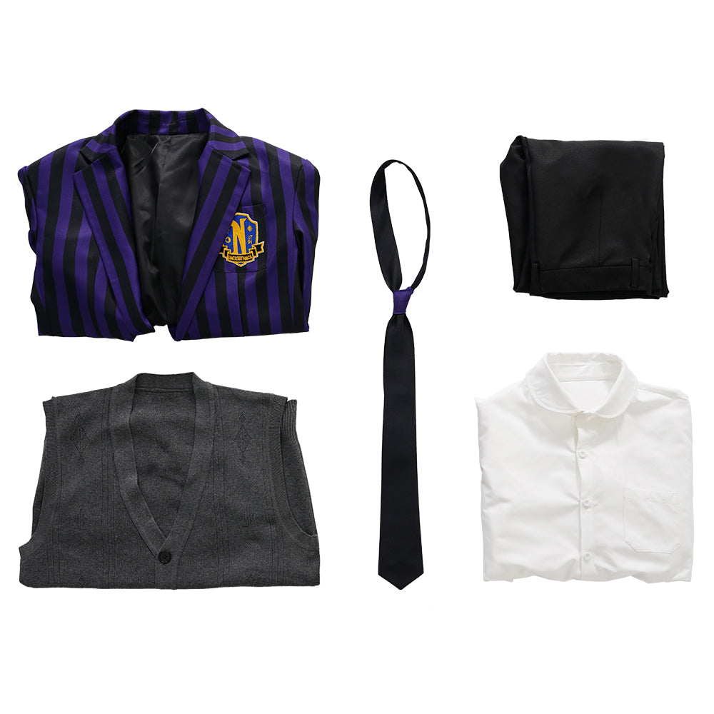 Halloweez Wednesday Addams Cosplay - Dive into the Dark Gothic Elegance