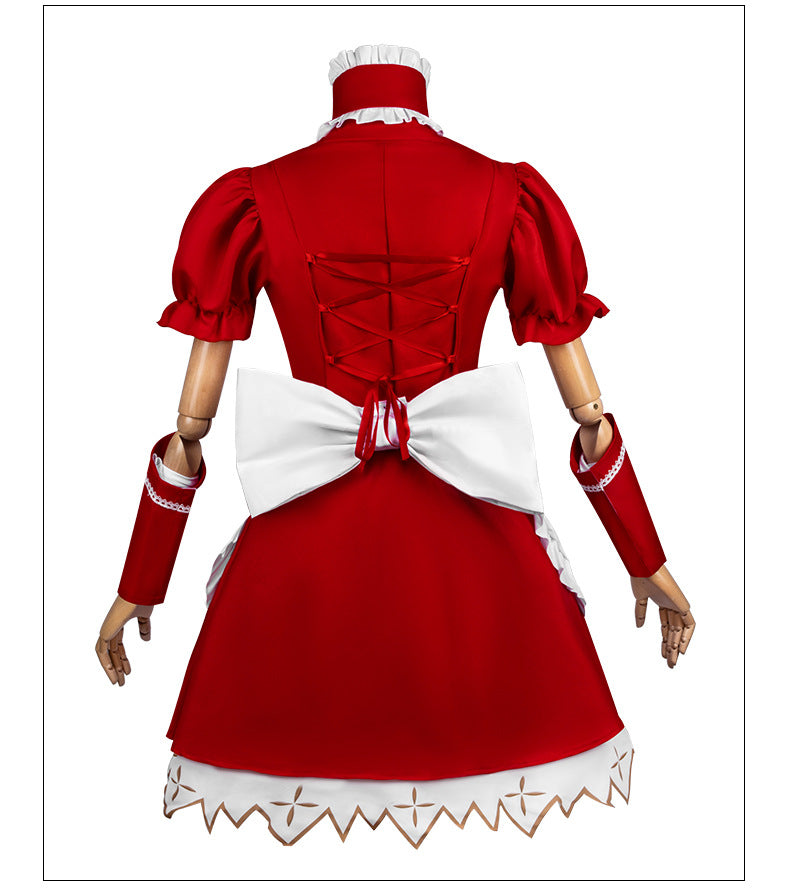 Evangelion 2D Anime Costume Ayanami Rei Asuka Langley Cosplay Maid Outfit Daily Wear - Halloweez