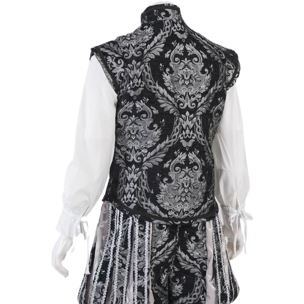 15th Century Renaissance Tudor Prince Costume - Luxurious Embroidered Vest & Pants Full Set - Coscosmos