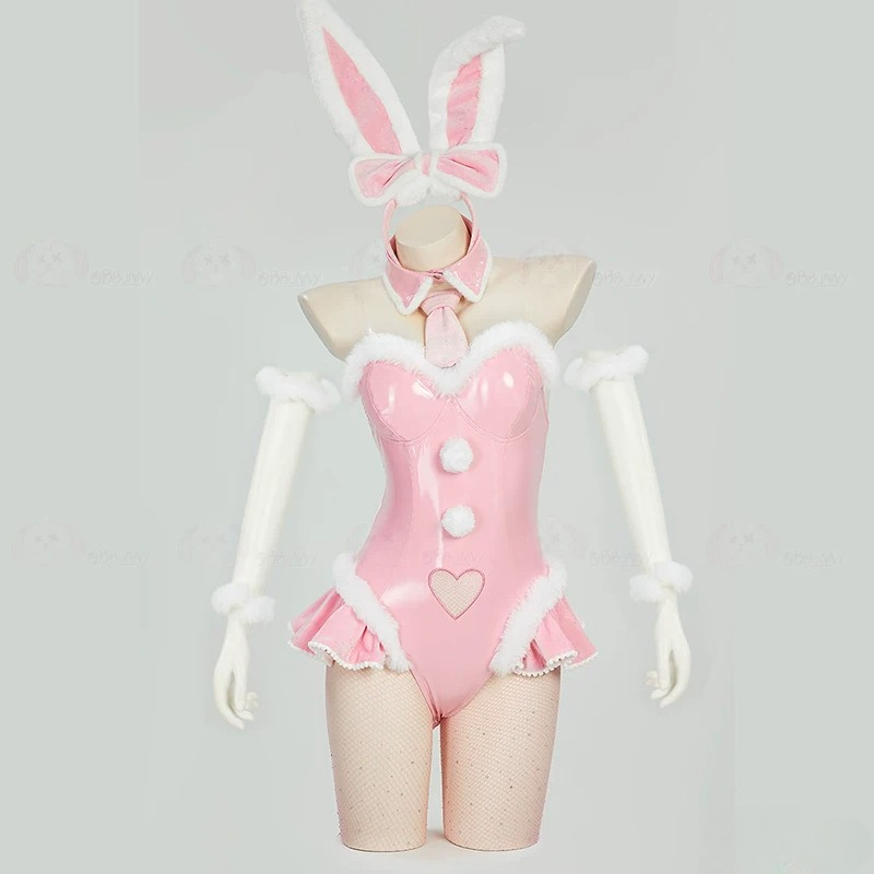 Hatsune Miku Fan‑Art Sweet Bunny Girl Cosplay Costume Custom‑Made for Halloween Comic‑Con