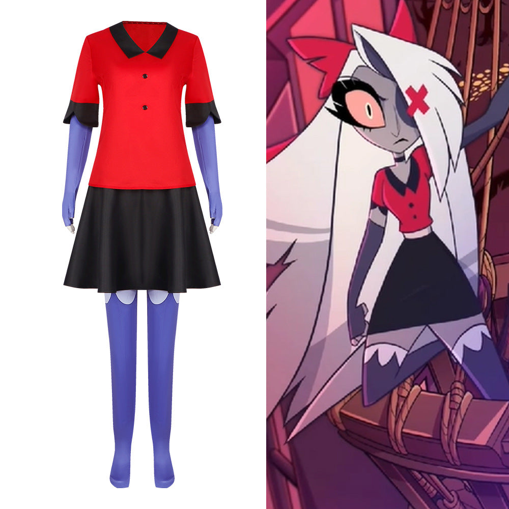 Hell's Hotel Vaggie Cosplay Costume from Helluva Boss - Perfect for Anime Role Play and Halloween - Halloweez