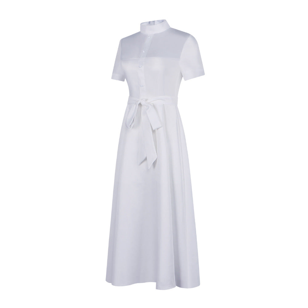 Shiori Oumi Cosplay Costume - The Girl I Want to Eat is Not Human Anime White Long Dress Stage Performance Outfit - Halloweez