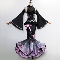 Disfraz de cosplay de Hatsune Miku x Raccoon Luka para Halloween: conjunto de rol de anime premium