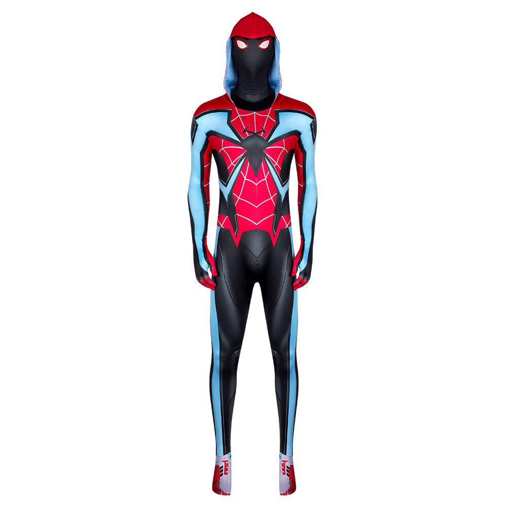 Halloween Cosplay Costume Children's Jumpsuit Hooded Suit Miles Adult Male Gwen Spider-Man Bodysuit - Halloweez