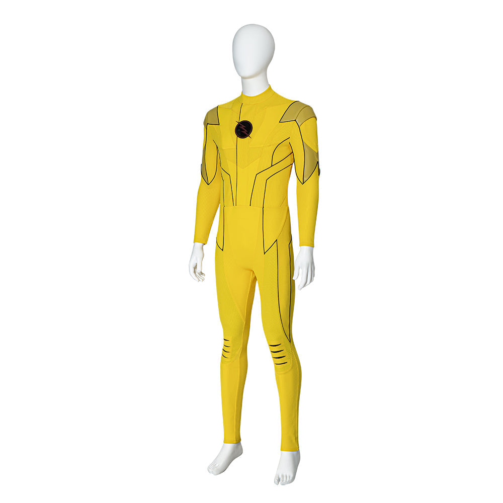 Halloweez Flash Armageddon Reverse Flash Cosplay Costume - Barry Allen Yellow Suit