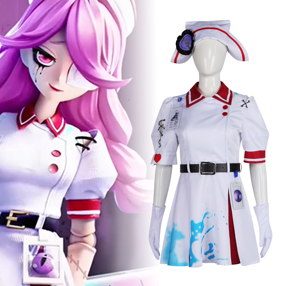 Eggy Party Chaser Nurse Heather Cosplay Costume for Adults & Kids Halloween Game Party - Halloweez
