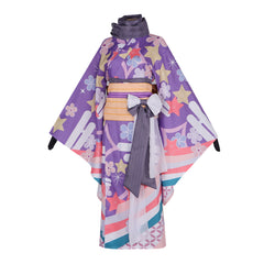 Magical Girl Madoka Cosplay Costume Homura Akemi Japanese Yukata Kimono Anime Role Play Outfit - Halloweez