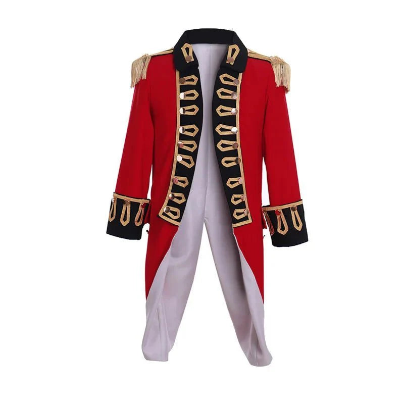 1770s Colonial Red Jacket - Richard Worsley Cosplay Costume | Captain George Bisset Uniform | Coscosmos Series - Coscosmos