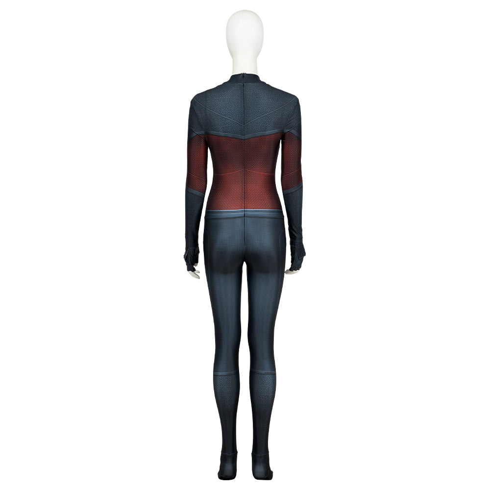 Captain Marvel 2 Carol Danvers Cosplay Costume, Movie Superhero Tight Jumpsuit, Full Set Captain Marvel Team Uniform Outfit for Women - Halloweez
