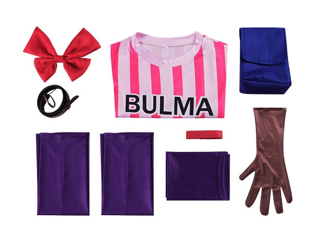 Dragon Ball Bulma Cosplay Costume for Girls - Anime Cosplay Dress for Halloween - Halloweez