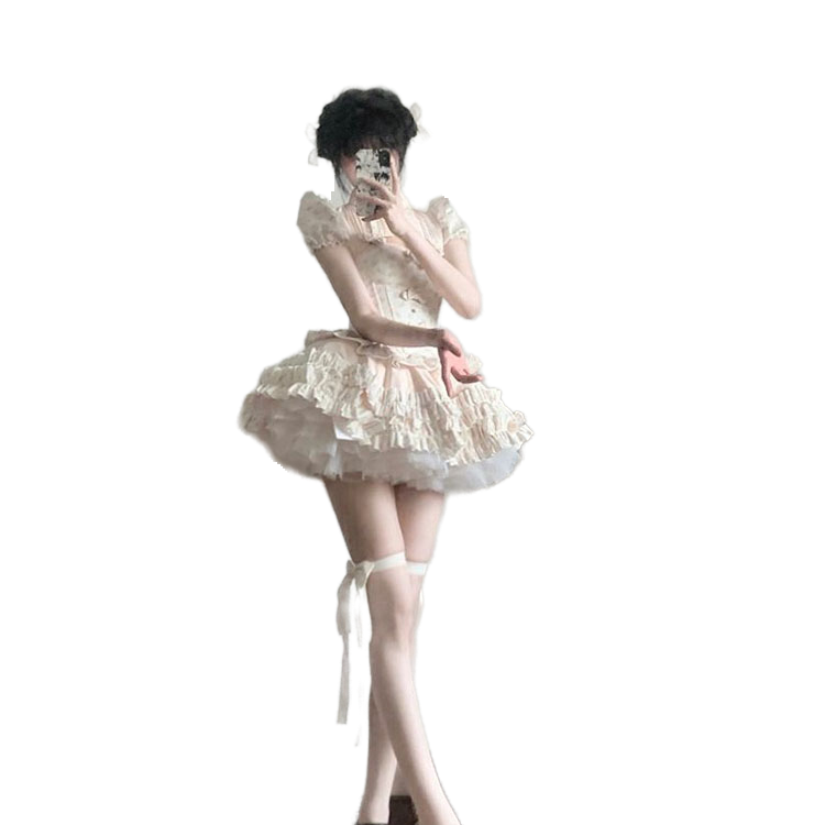 French Pure Desire Sweet Waist Lolita Princess Dress for Adults Birthday Party Cosplay Costume