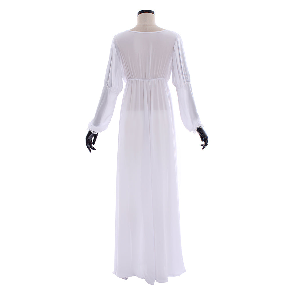 Elegant Halloweez Women's V-neck Long Sleeved A-LINE Evening Gown