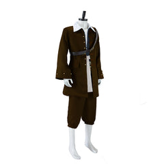 Pirates of the Caribbean Jack Sparrow Cosplay Costume Full Set for Halloween Role Play - Halloweez
