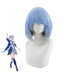 New Arrival: Halloweez Irelia Cosplay Wig - 35cm Gradient Blue Synthetic Hair for Women