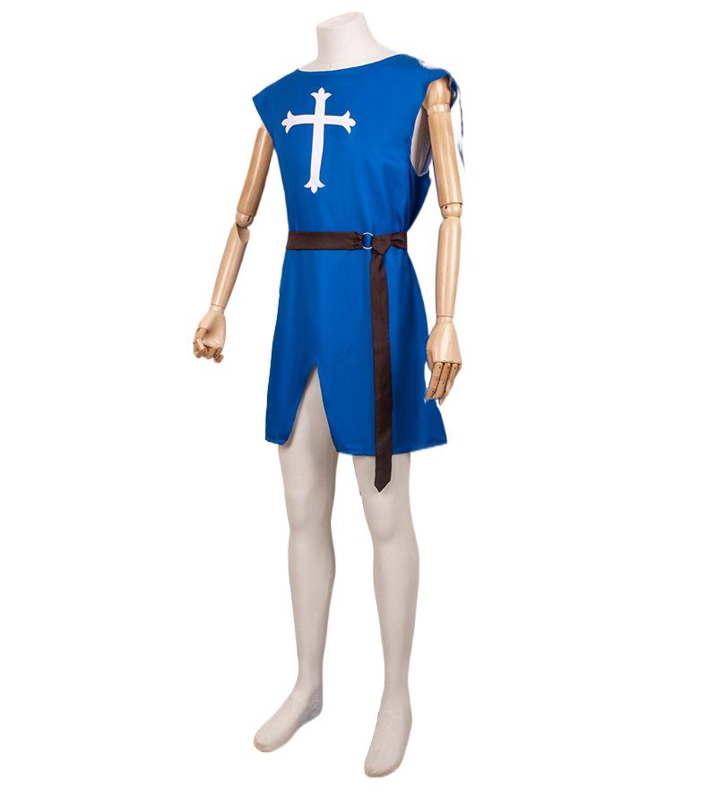 Medieval Crusader Templar Knight Costume Cloak for Cosplay and Halloween - Halloweez