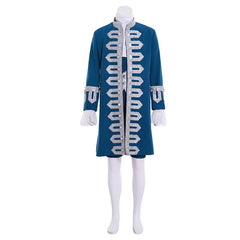 18th - Century British Prince Blue Court Suit - Victorian Colonial Aristocrat Renaissance Costume | Coscomos - Coscosmos