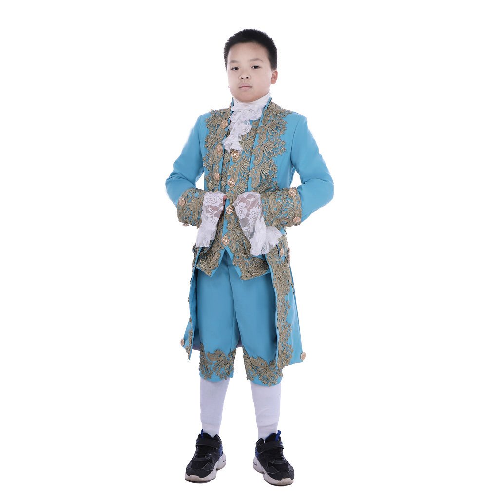 18th Century Colonial Court Costume for Boys - Washington Rococo Blazer Suit - Coscosmos