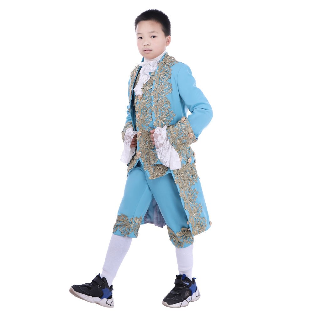 18th Century Colonial Court Costume for Boys - Washington Rococo Blazer Suit - Coscosmos