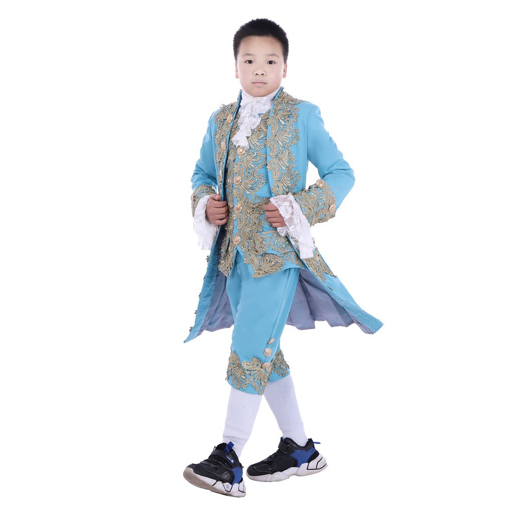 18th Century Colonial Court Costume for Boys - Washington Rococo Blazer Suit - Coscosmos