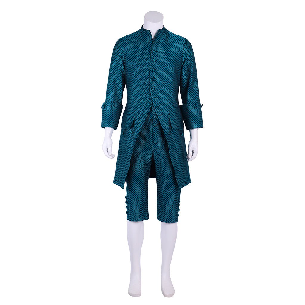 18th Century Colonial Military Tuxedo Costume - Victorian Regency Men's Halloween Suit - Coscosmos