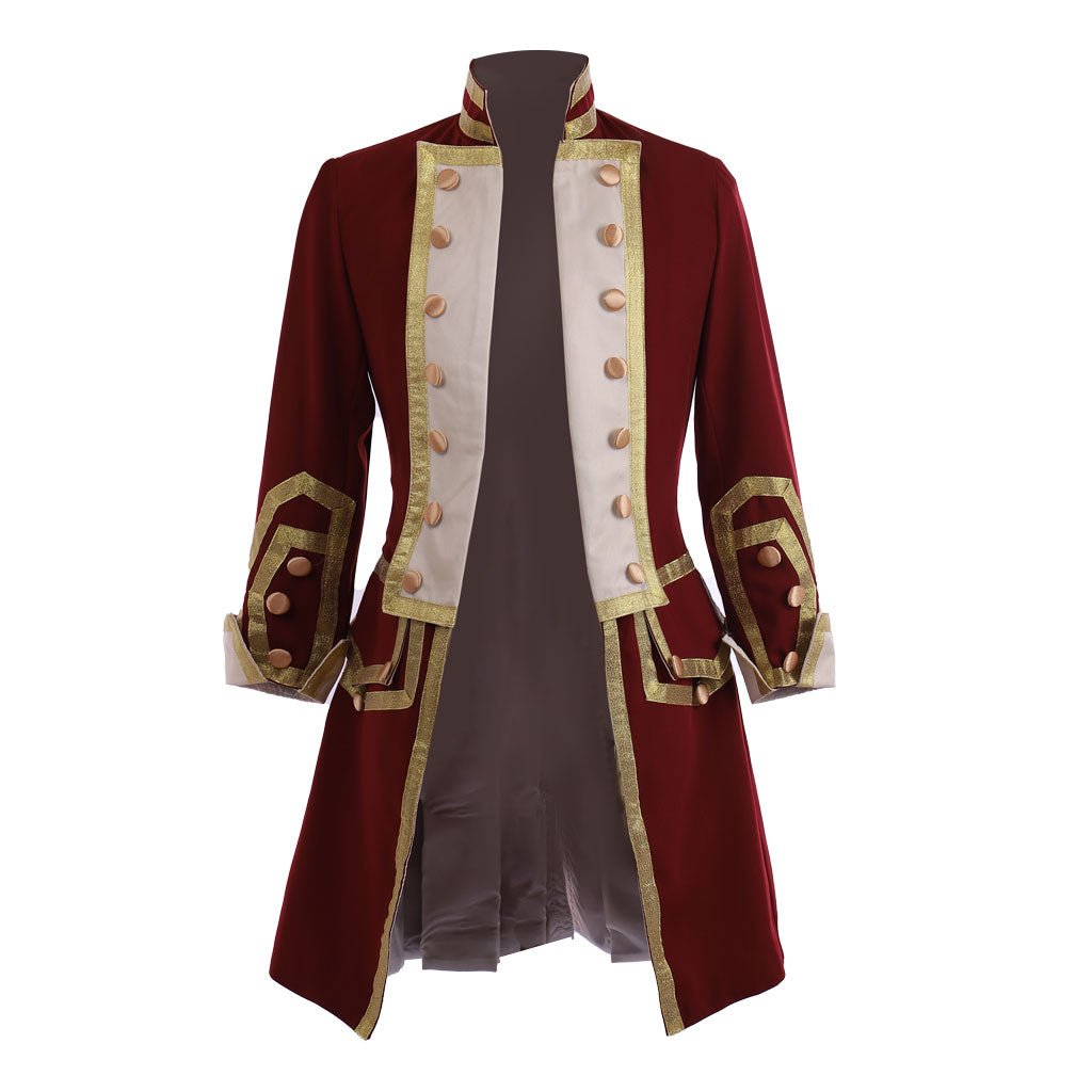 18th Century Colonial Military Uniform Jacket - George Washington Inspired Royal Tailcoat | Coscomos Medieval Series - Coscosmos