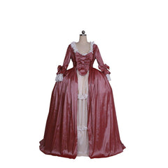 18th Century Marie Antoinette Rococo Dress - Chameleon Hues with Bold Bows - Coscosmos